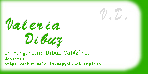 valeria dibuz business card